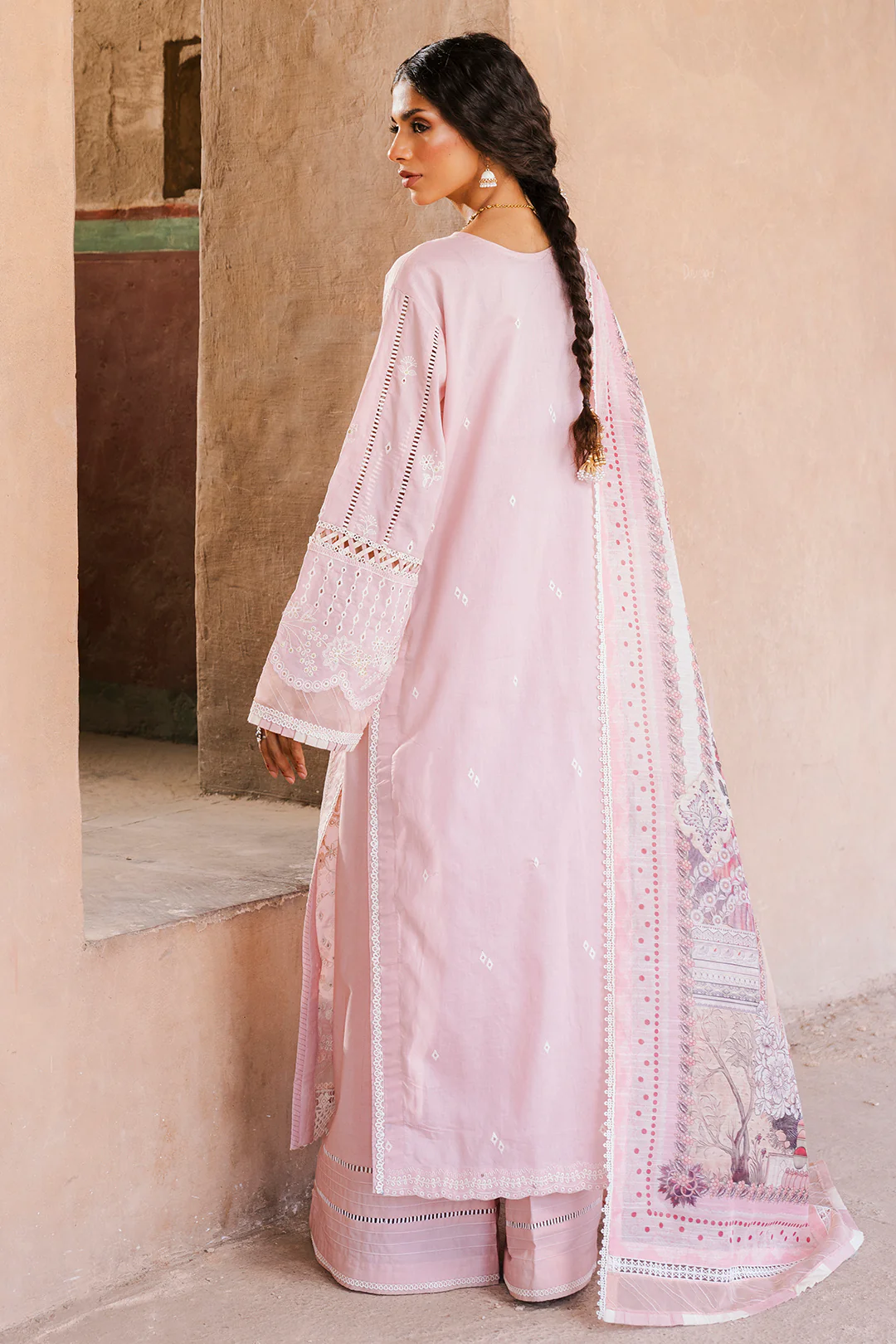 Embroidered Shirt Shalwar Dupatta - 0836 - Image 12
