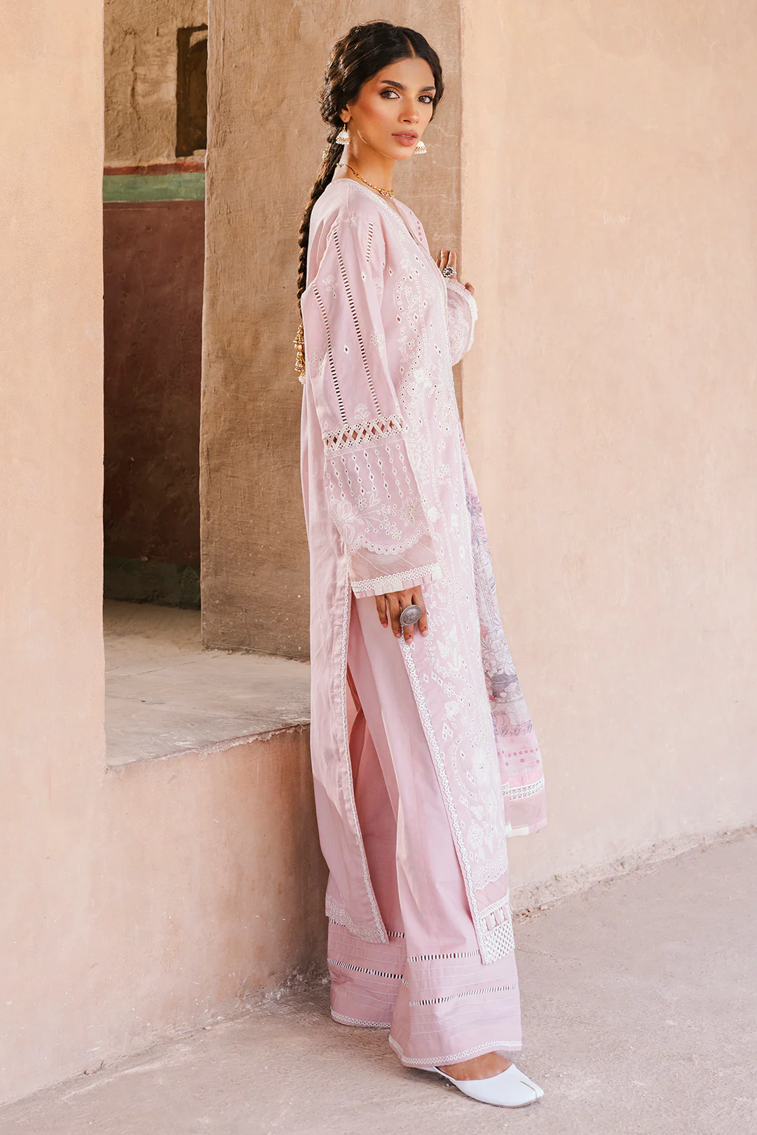 Embroidered Shirt Shalwar Dupatta - 0836 - Image 9
