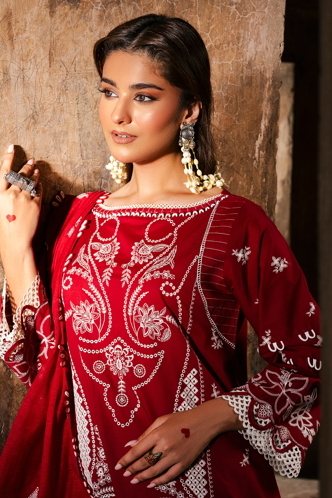 Embroidered Shirt Shalwar Dupatta - 0837 - Image 4