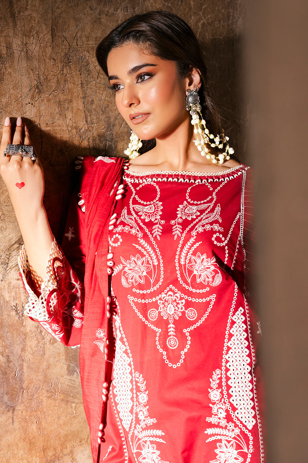 Embroidered Shirt Shalwar Dupatta - 0837 - Image 6