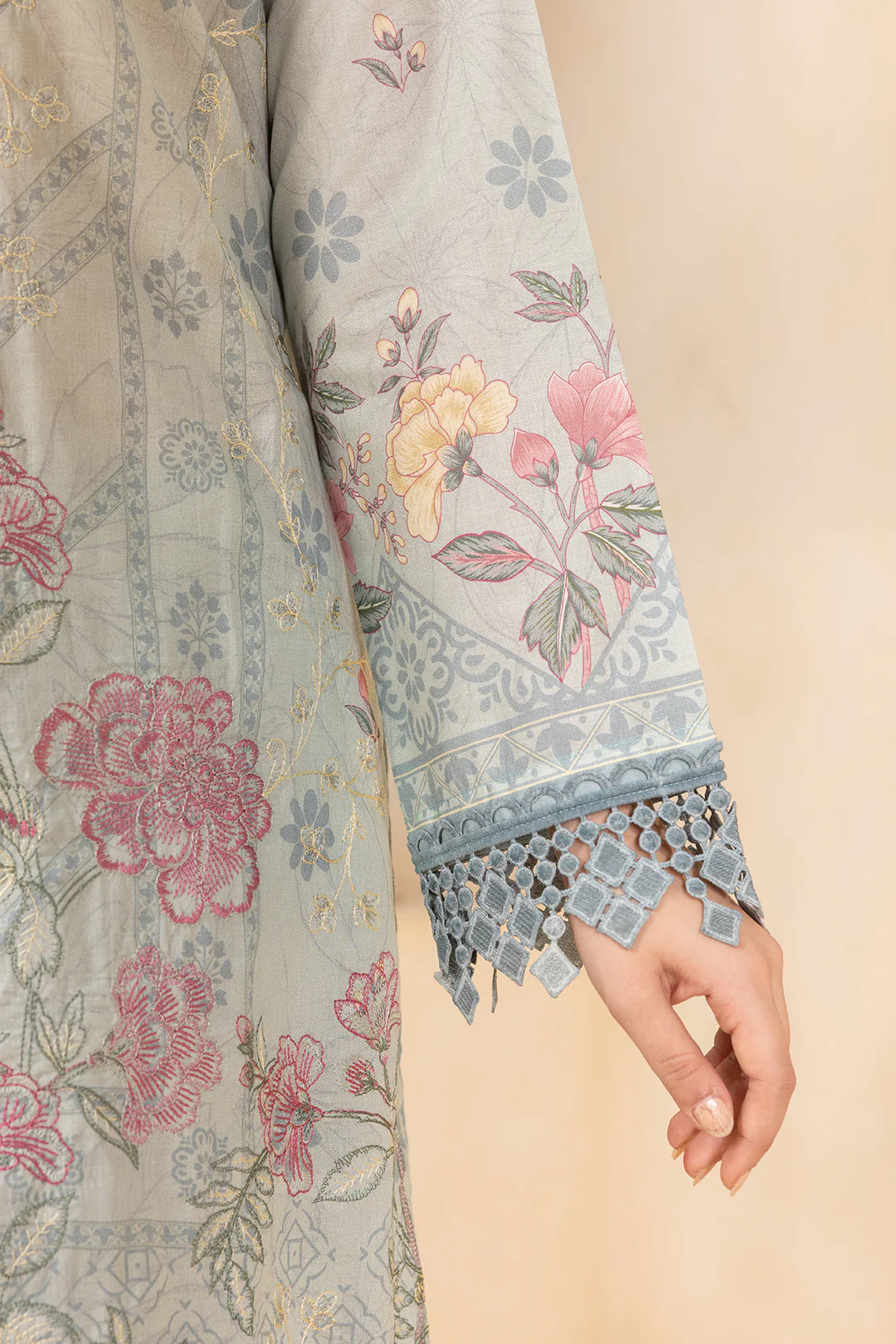 Embroidered Shirt Shalwar Dupatta - 0435 - Image 8