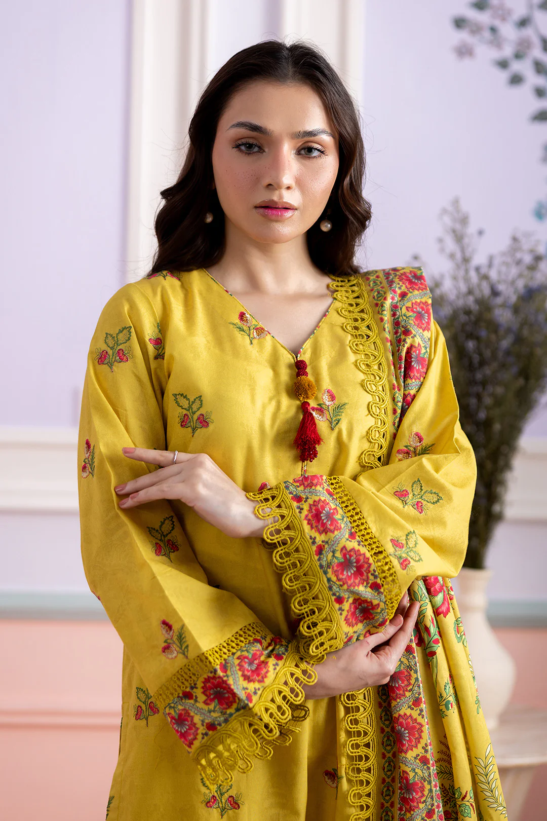 Embroidered Shirt Shalwar Dupatta - 0441 - Image 2