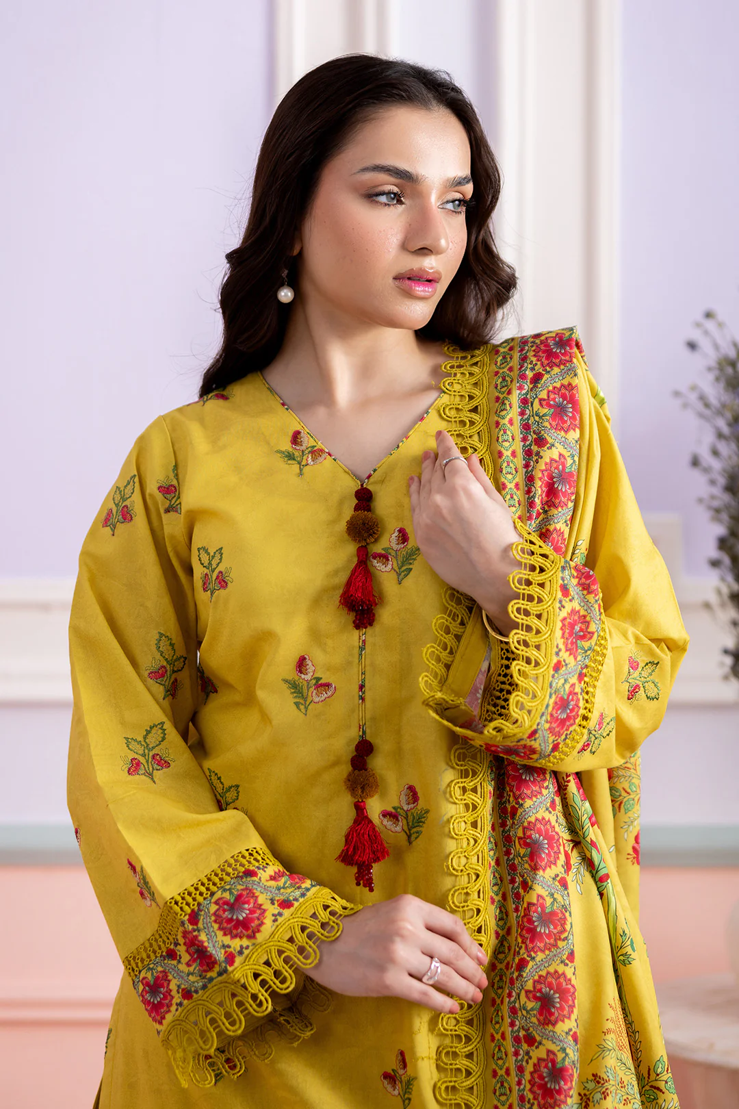 Embroidered Shirt Shalwar Dupatta - 0441 - Image 3