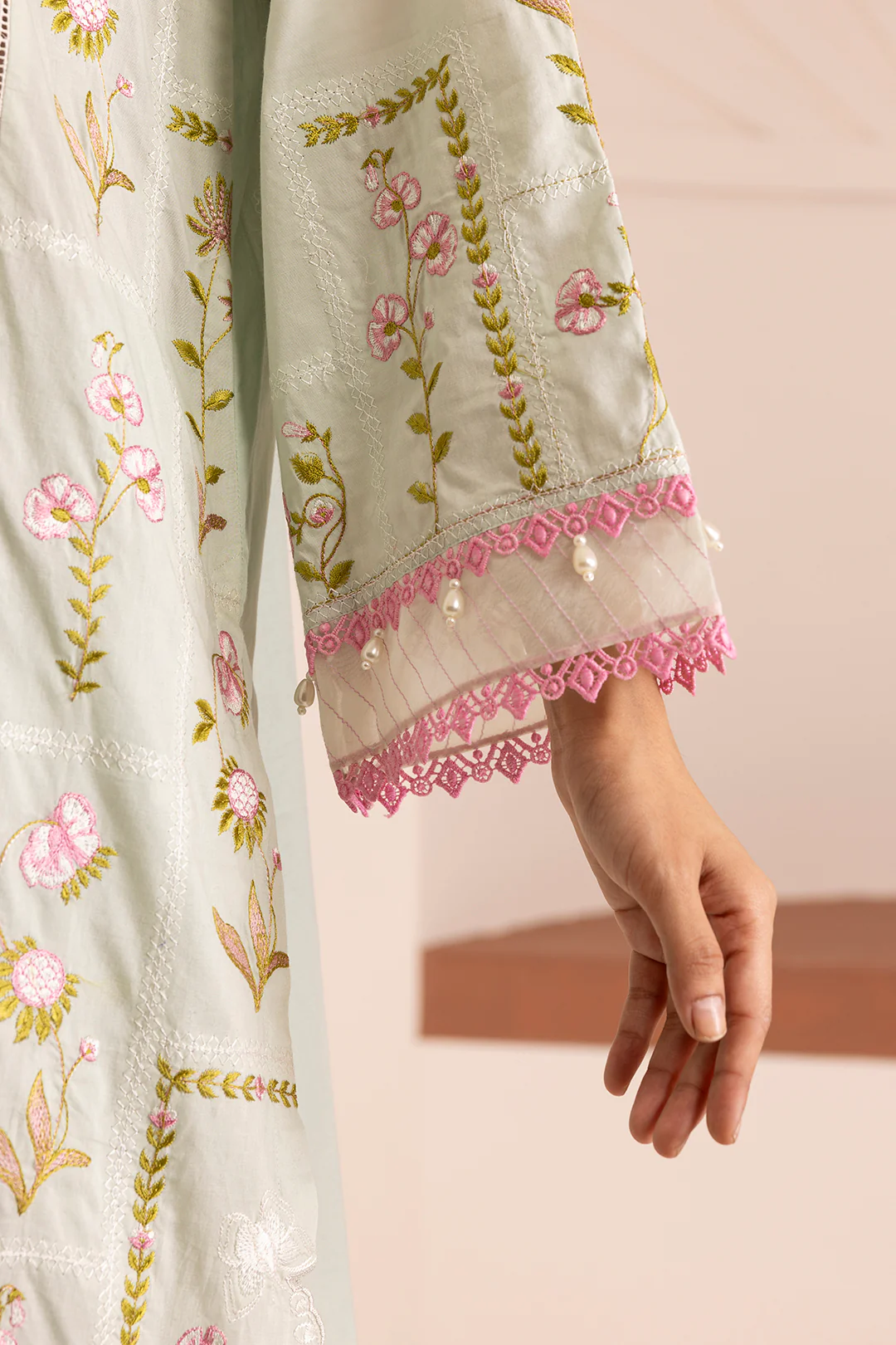 Embroidered Shirt Shalwar Dupatta - 0446 - Image 7
