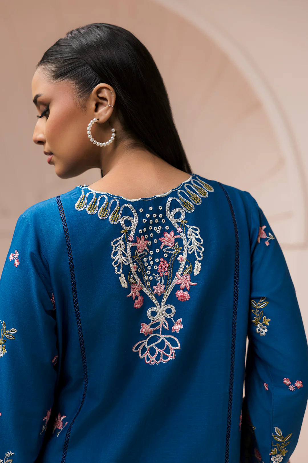 Embroidered Shirt Shalwar Dupatta - 0455 - Image 7