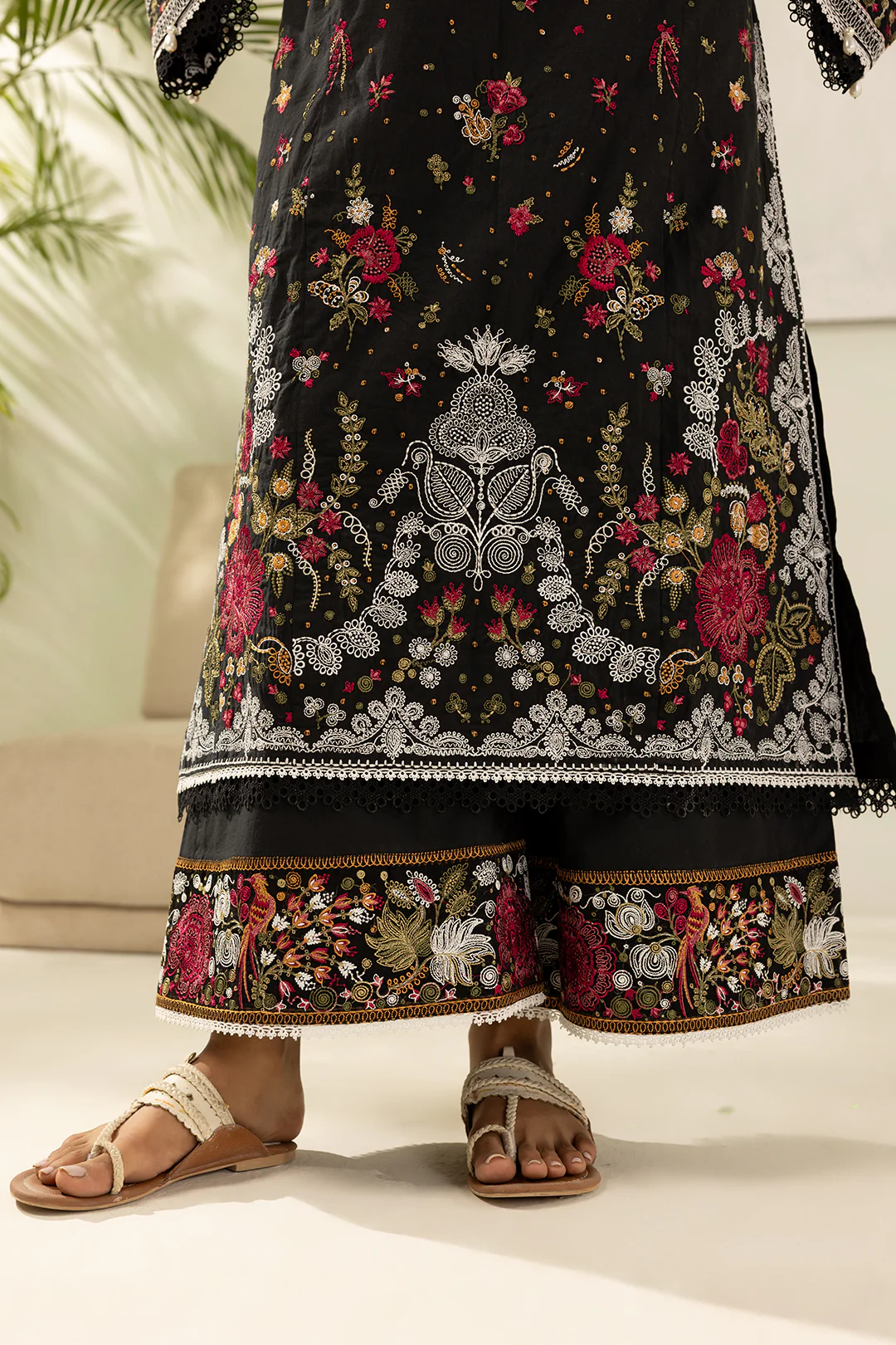 Embroidered Shirt Shalwar Dupatta - 0456 - Image 7