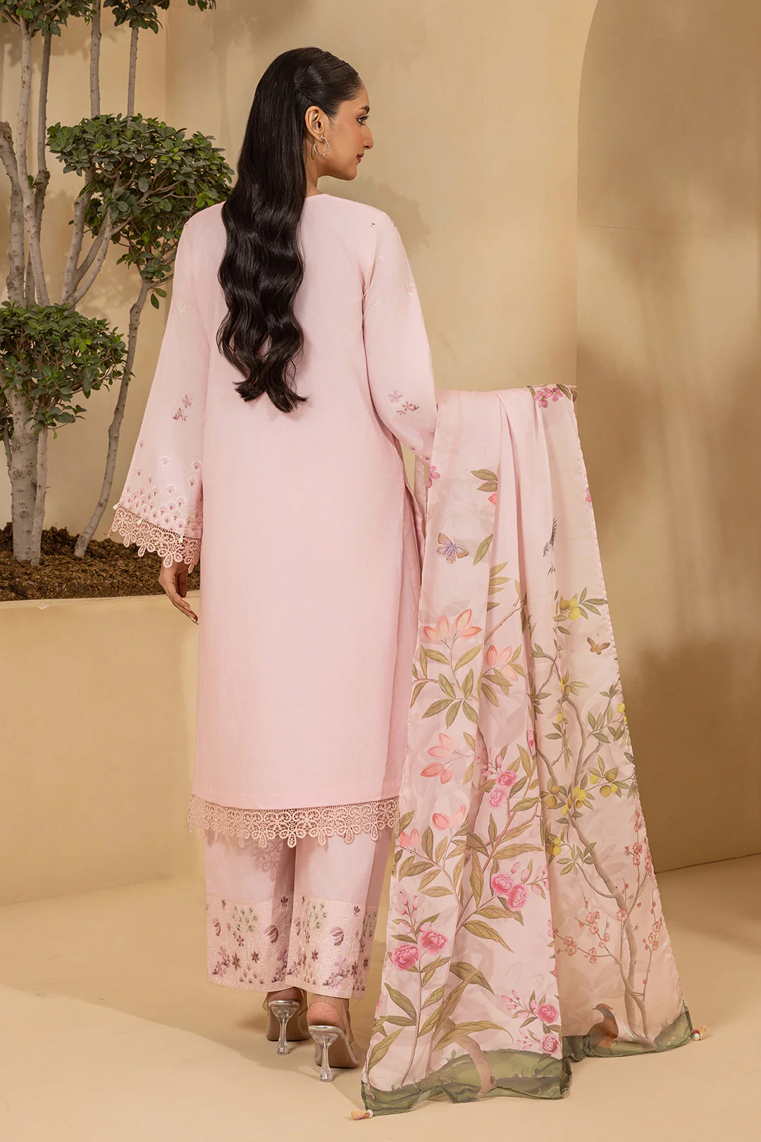 Embroidered Shirt Shalwar Dupatta - 0458 - Image 12