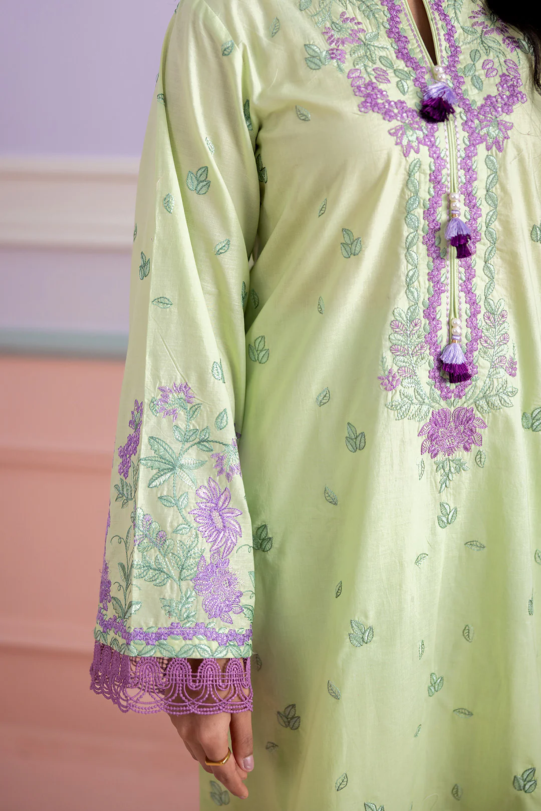 Embroidered Shirt Shalwar Dupatta - 0506 - Image 10
