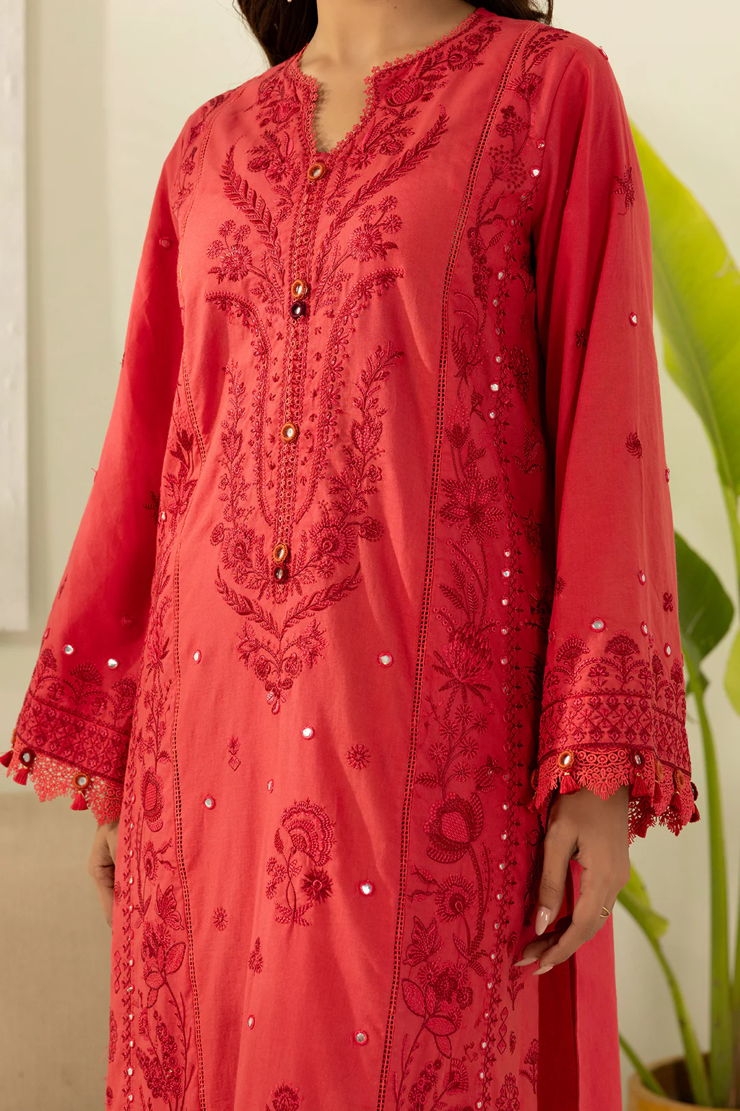 Embroidered Shirt Shalwar Dupatta - 0510 - Image 5