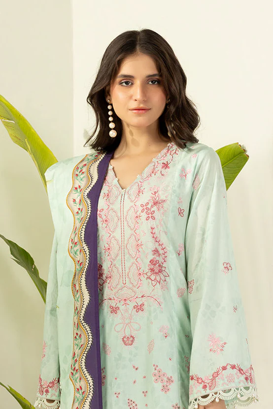 Embroidered Shirt Shalwar Dupatta - 0514 - Image 6