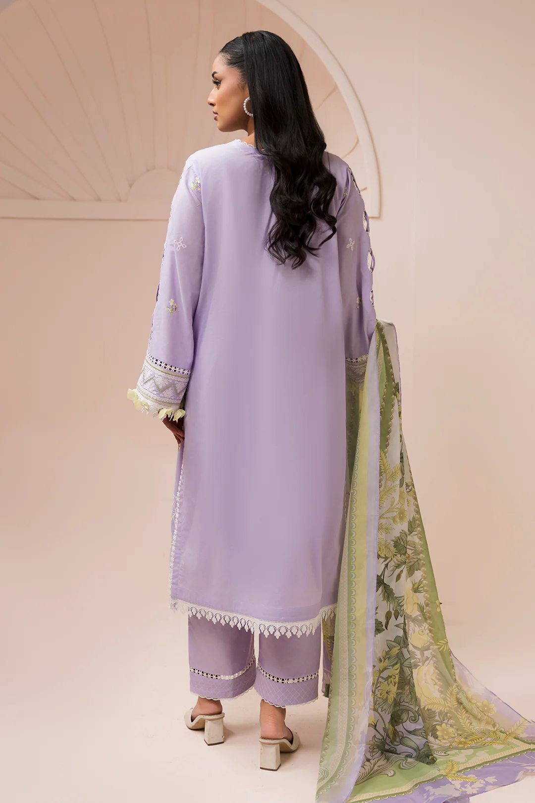 Embroidered Shirt Shalwar Dupatta - 0517 - Image 8