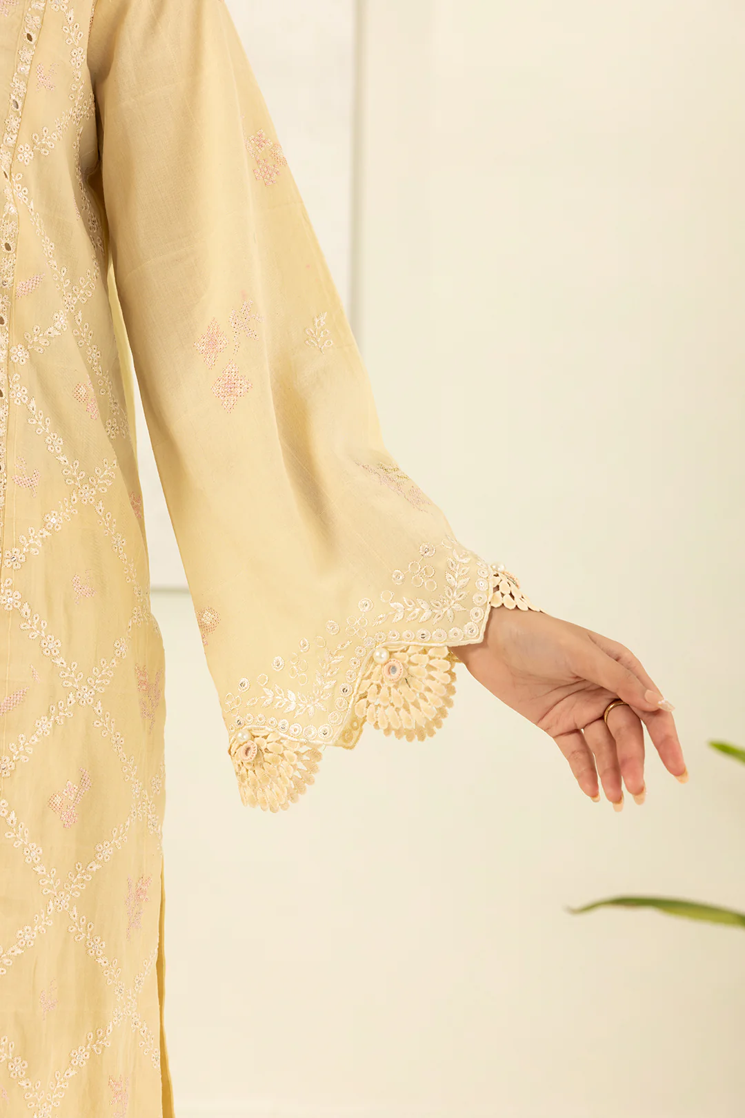 Embroidered Shirt Shalwar Dupatta - 0518 - Image 7