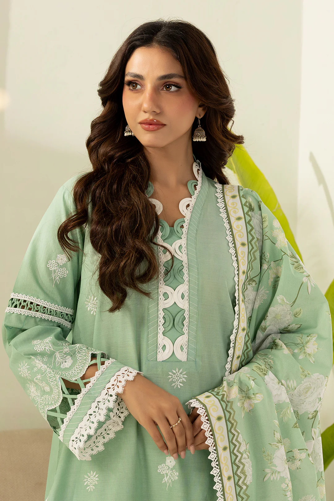 Embroidered Shirt Shalwar Dupatta - 0568 - Image 2