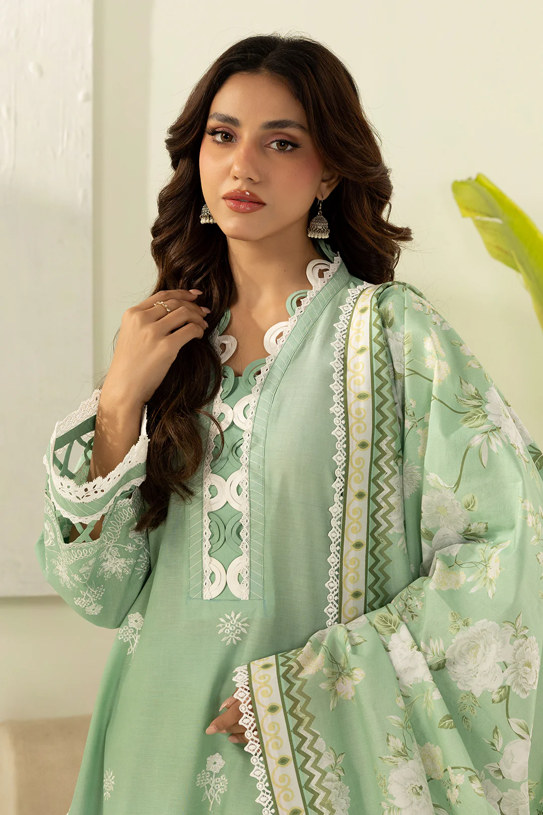 Embroidered Shirt Shalwar Dupatta - 0568 - Image 3
