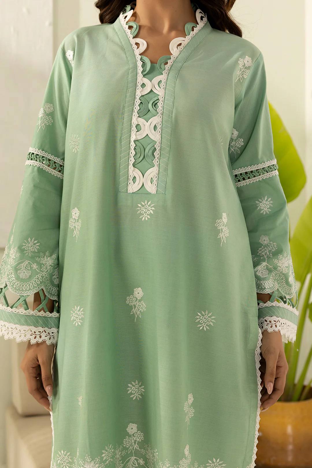 Embroidered Shirt Shalwar Dupatta - 0568 - Image 6