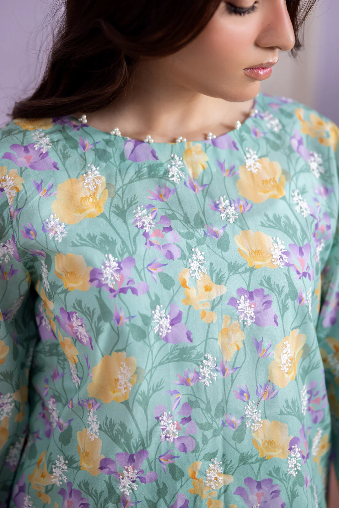 Embroidered Shirt Shalwar Dupatta - 0569 - Image 6