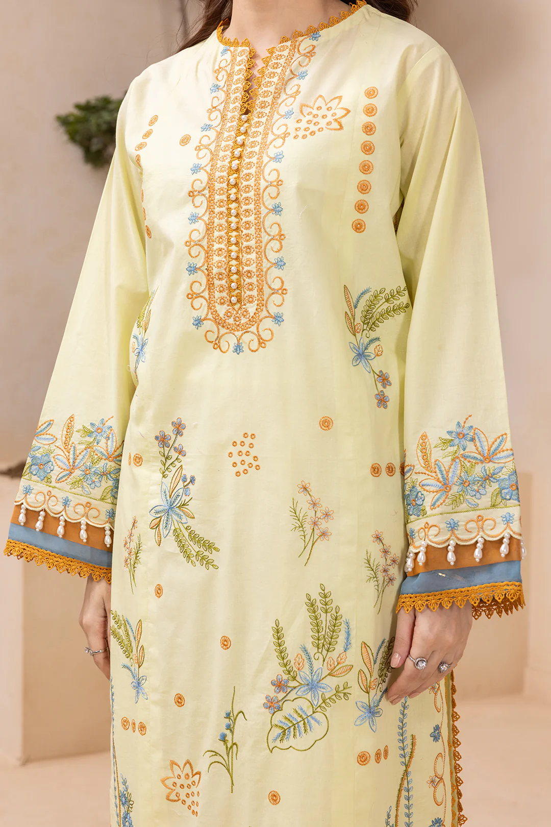 Embroidered Shirt Shalwar Dupatta - 0570 - Image 5