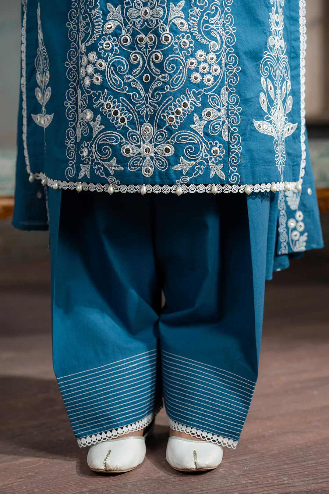 Embroidered Shirt Shalwar Dupatta - 0586 - Image 7