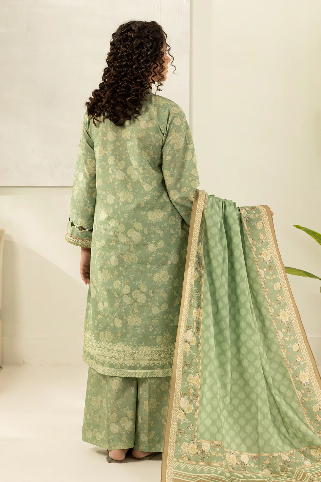 Embroidered Shirt Shalwar Dupatta - 0638 - Image 6