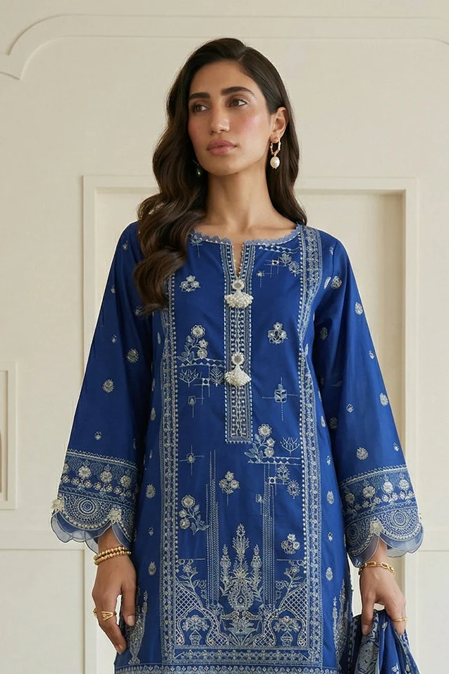 Embroidered Shirt Shalwar Dupatta - 0647