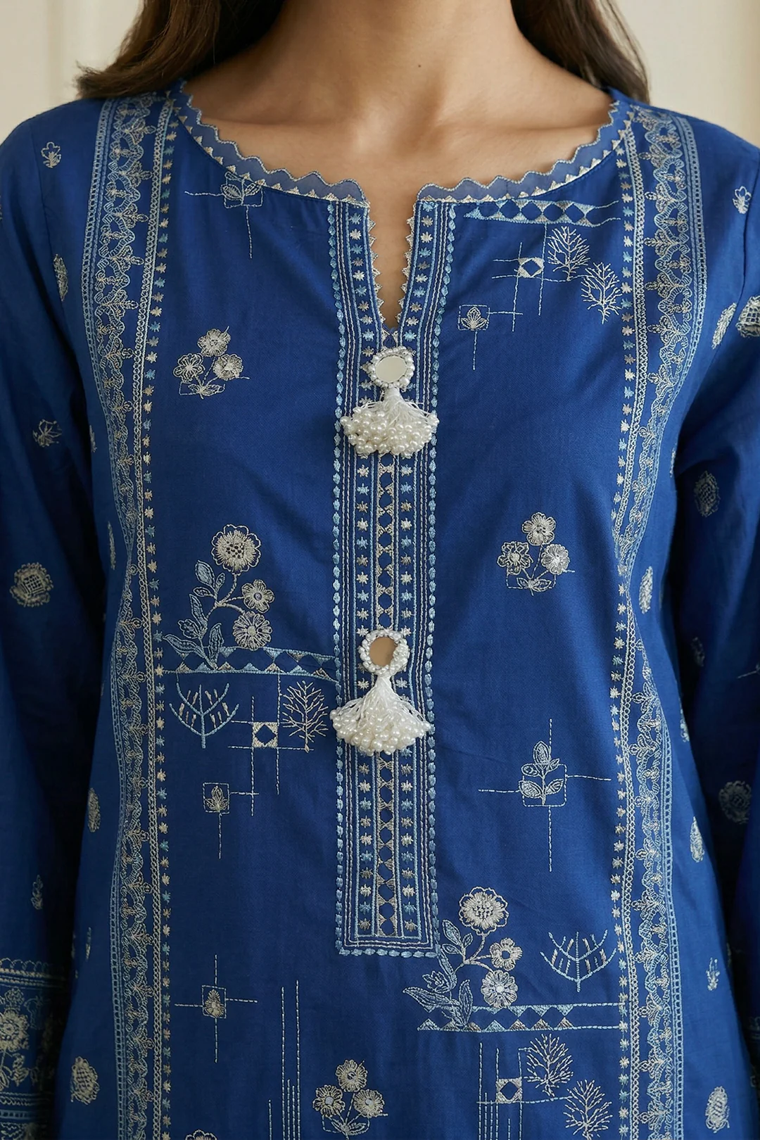 Embroidered Shirt Shalwar Dupatta - 0647 - Image 4