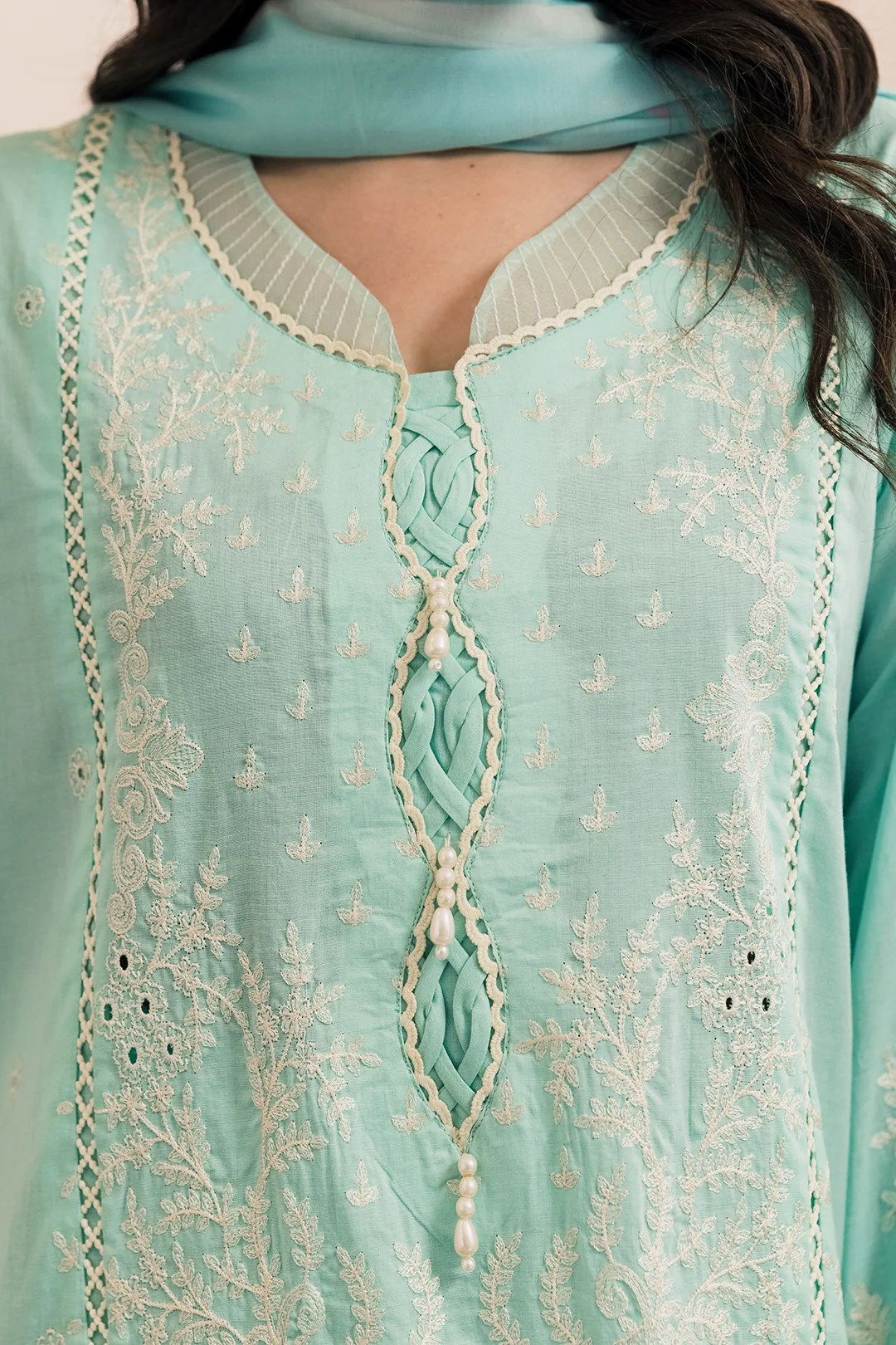Embroidered Shirt Shalwar Dupatta - 0651 - Image 4