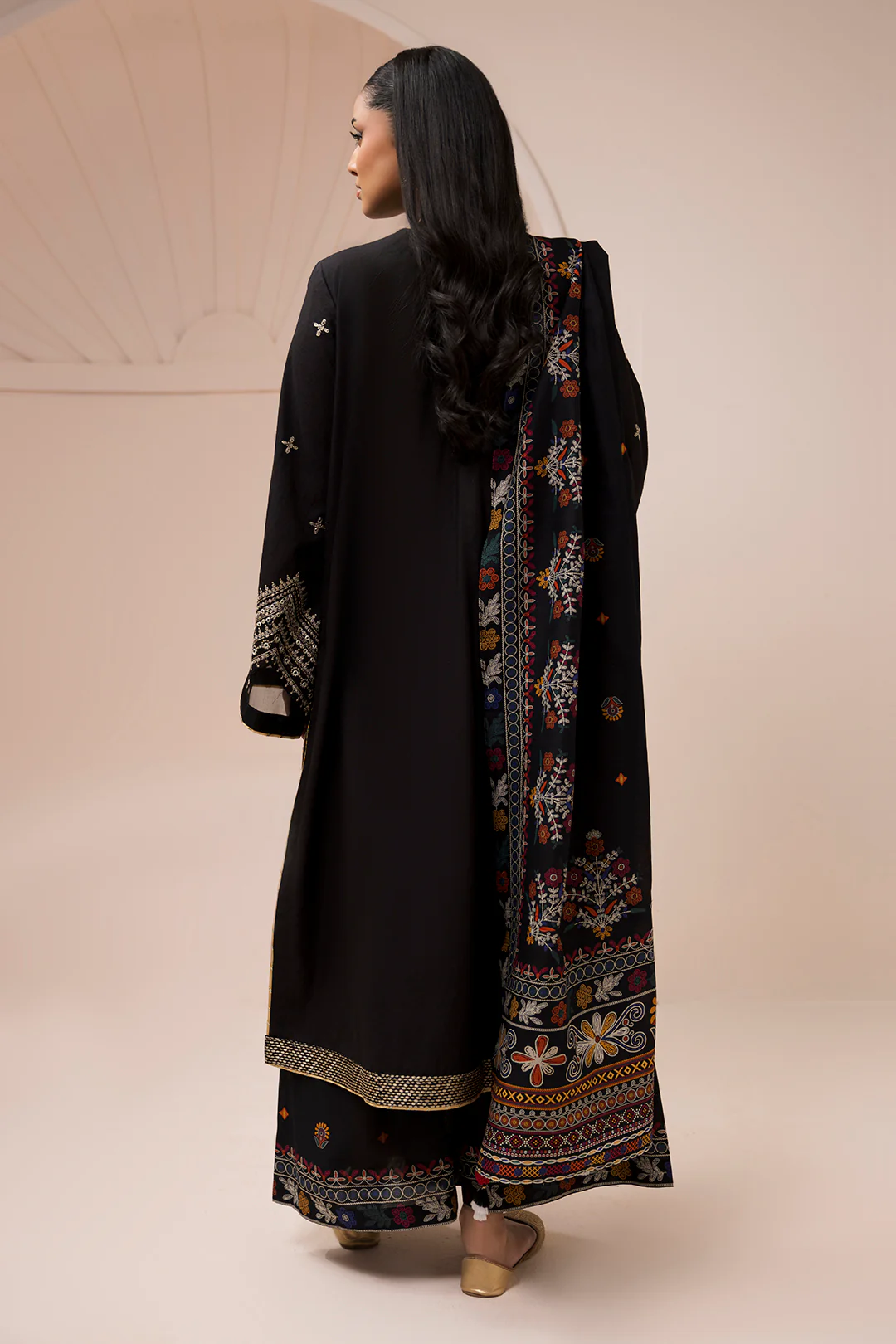 Embroidered Shirt Shalwar Dupatta - 0652 - Image 10