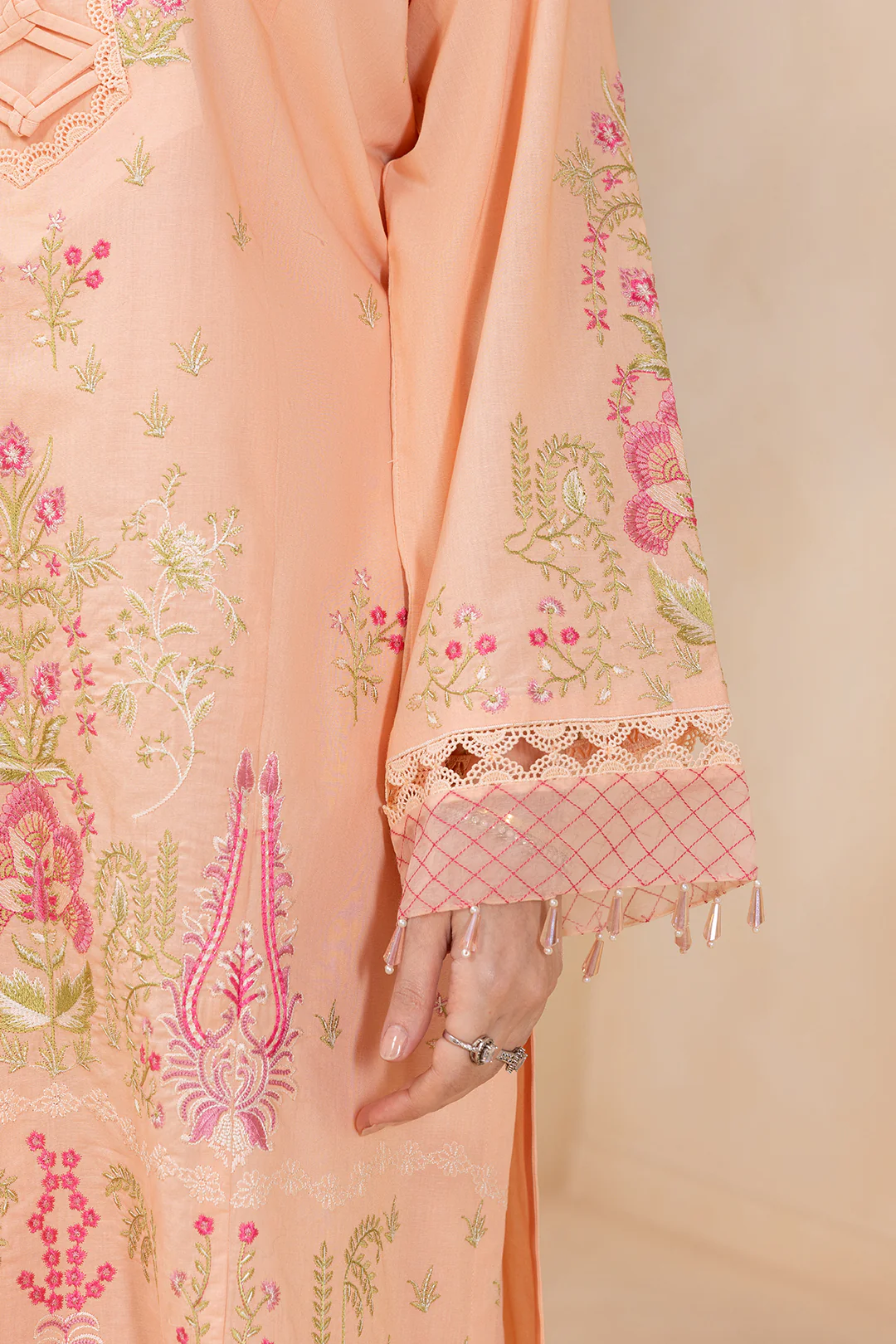 Embroidered Shirt Shalwar Dupatta - 0714 - Image 7