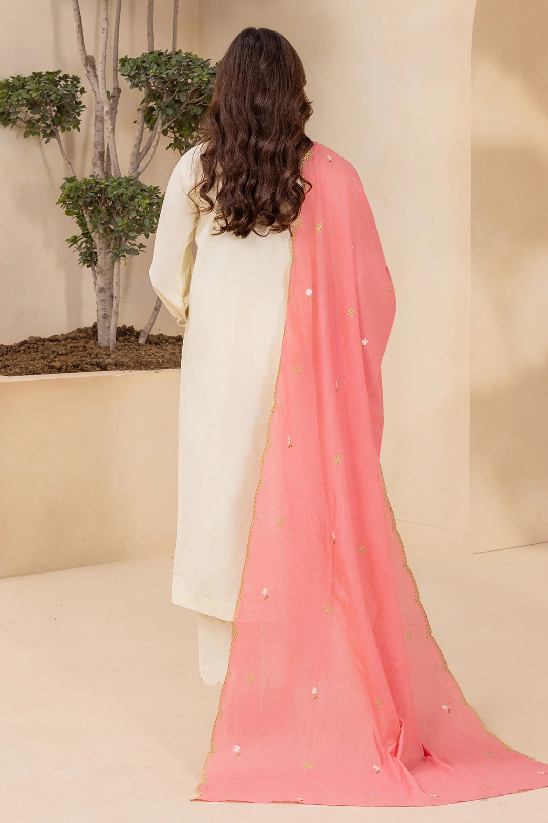 Embroidered Shirt Shalwar Dupatta - 0716 - Image 8
