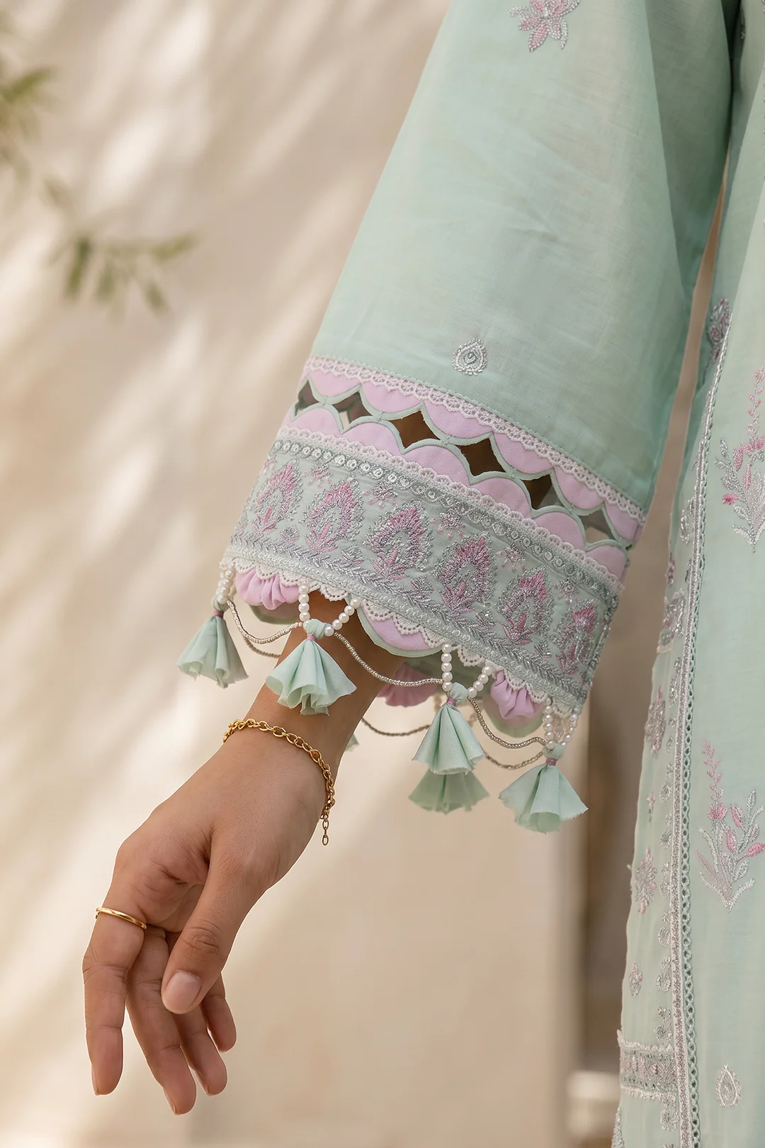 Embroidered Shirt Shalwar Dupatta - 0723 - Image 5