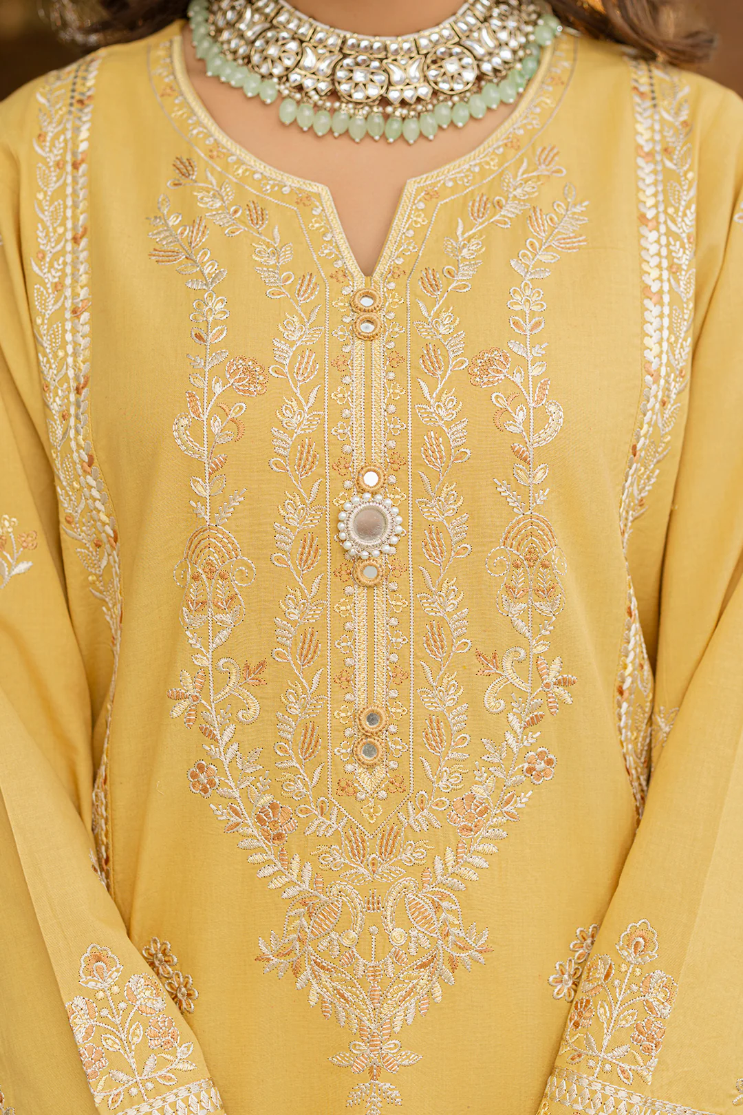 Embroidered Shirt Shalwar Dupatta - 0726 - Image 8