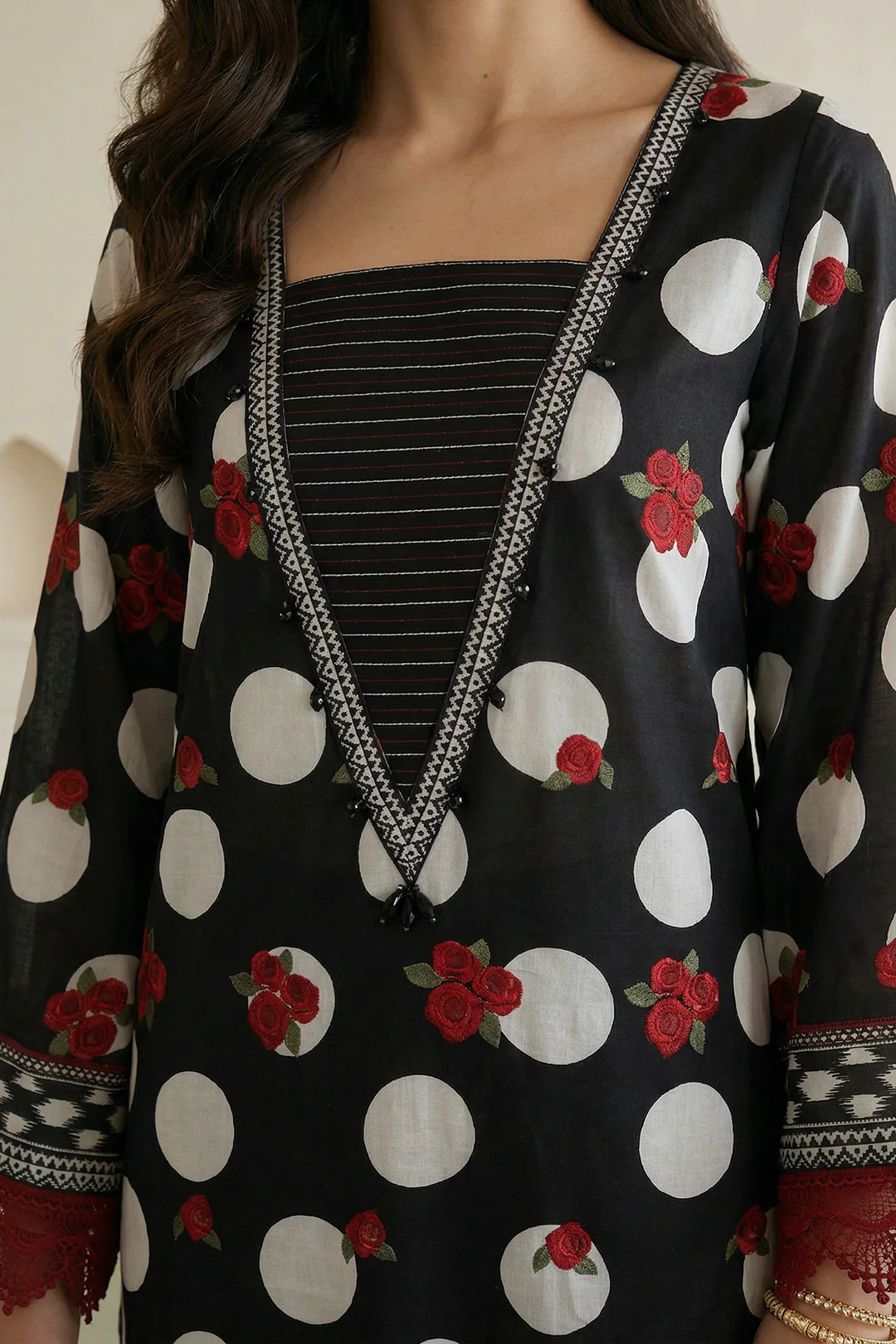 Embroidered Shirt Shalwar Dupatta - 0777 - Image 4