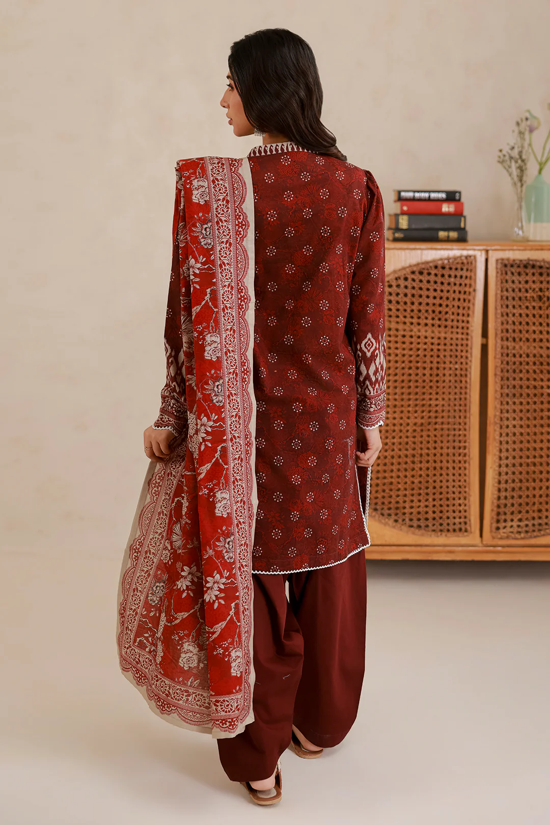 Embroidered Shirt Shalwar Dupatta - 0779 - Image 7