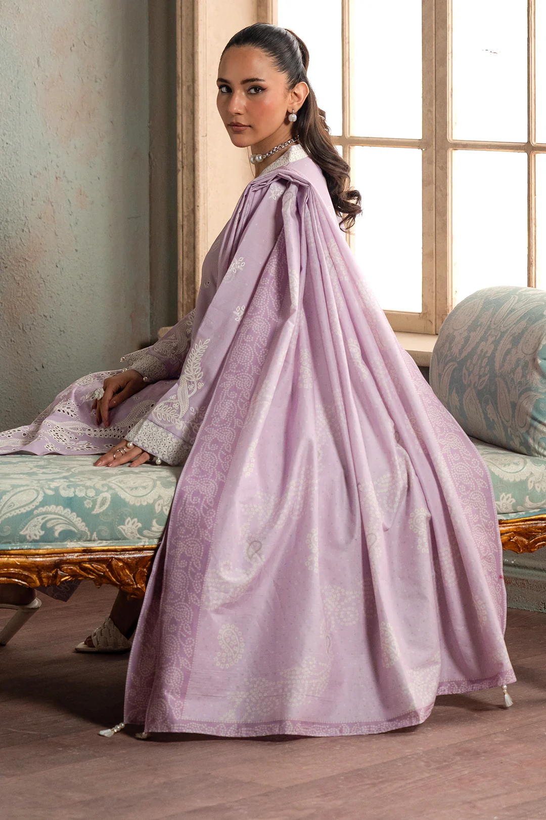 Embroidered Shirt Shalwar Dupatta - 0792 - Image 10