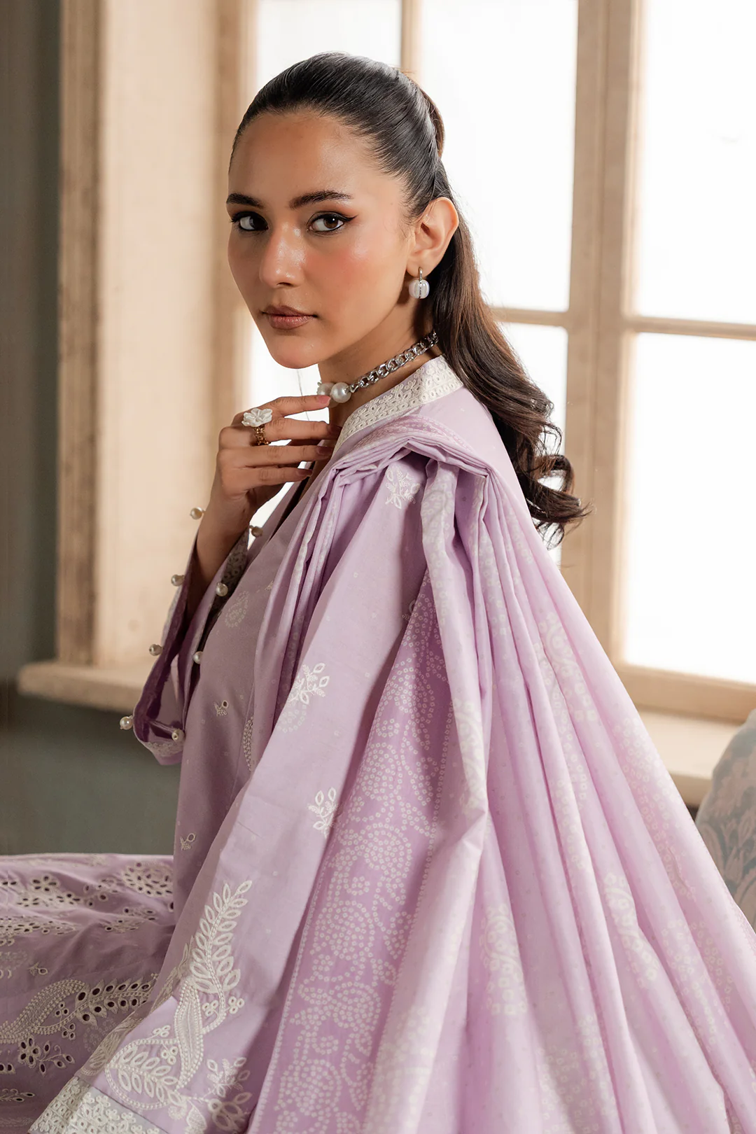 Embroidered Shirt Shalwar Dupatta - 0792 - Image 6