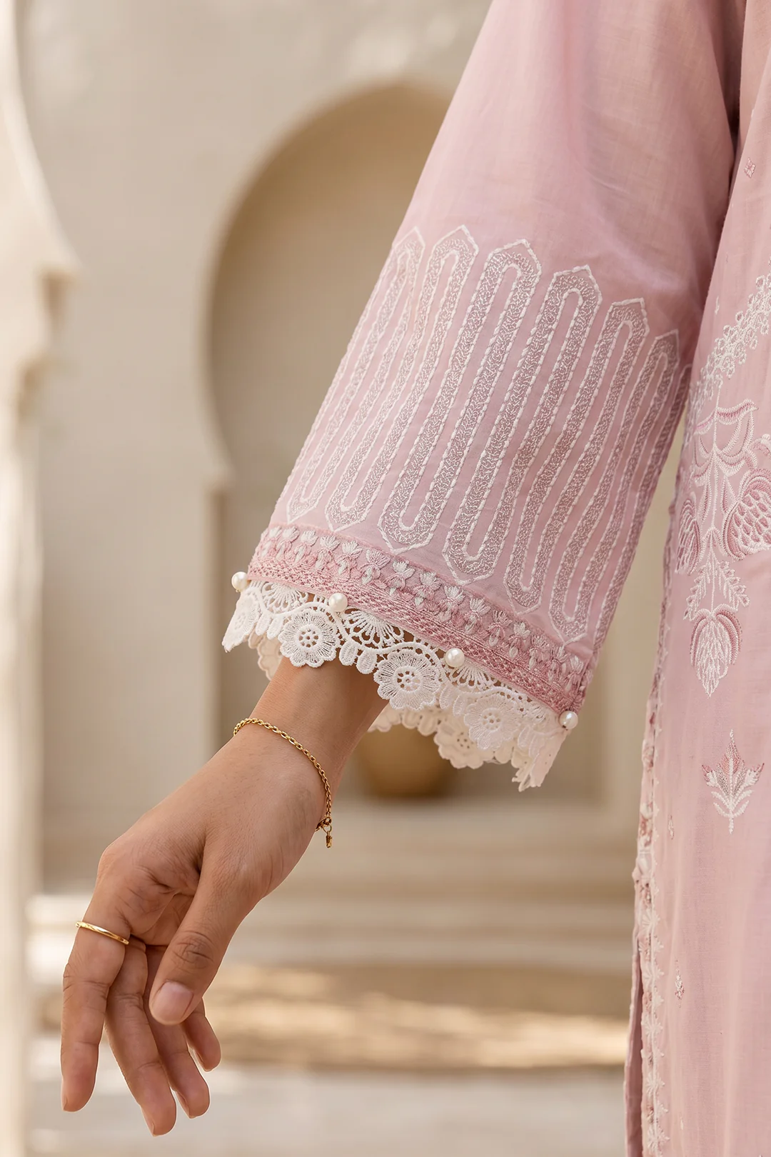 Embroidered Shirt Shalwar Dupatta - 0800 - Image 5