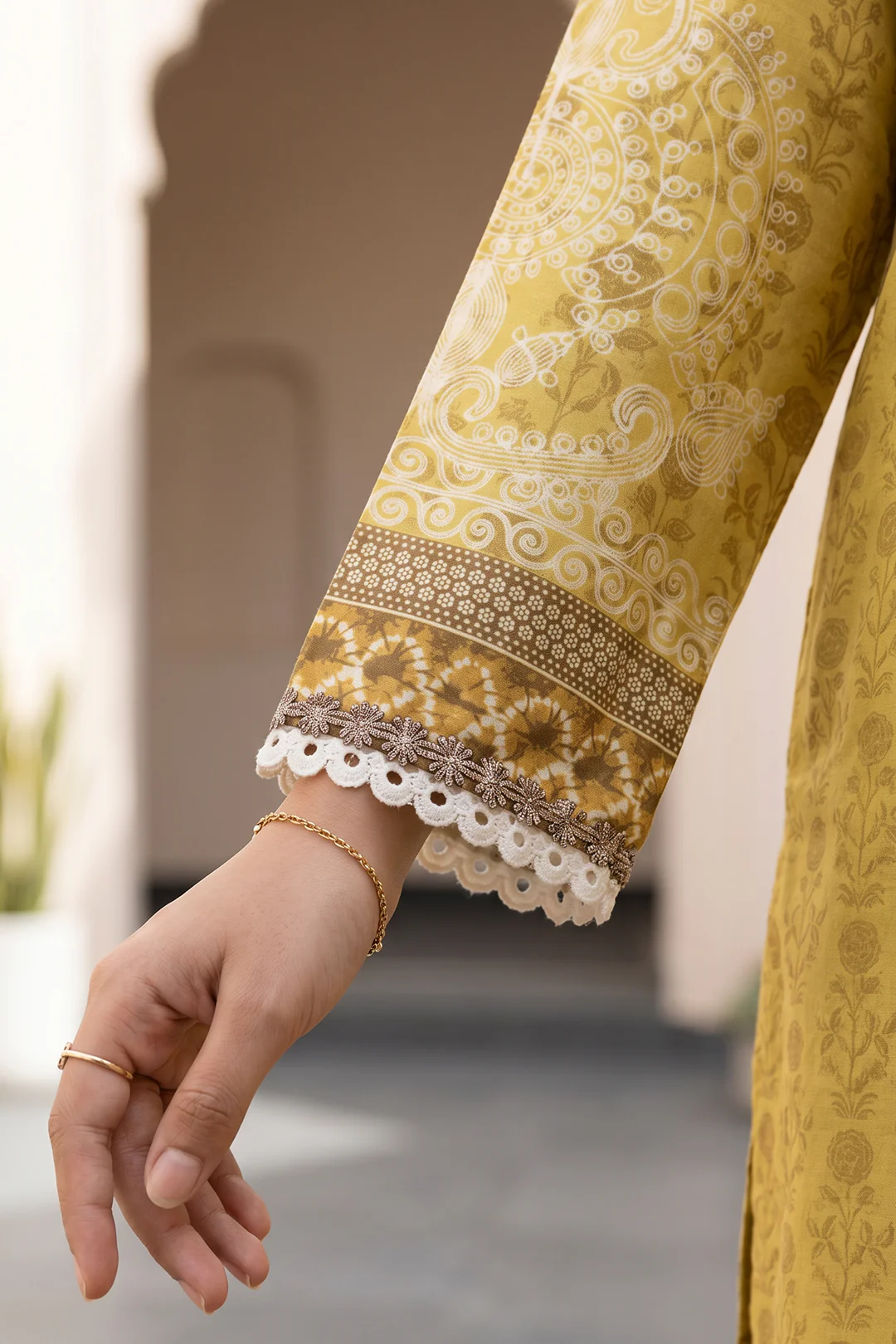 Embroidered Shirt Shalwar Dupatta - 0901 - Image 5