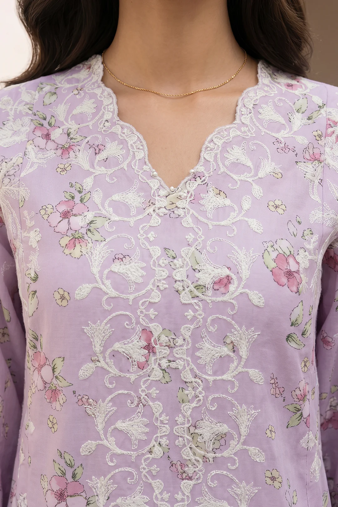 Embroidered Shirt Shalwar Dupatta - 0914 - Image 3