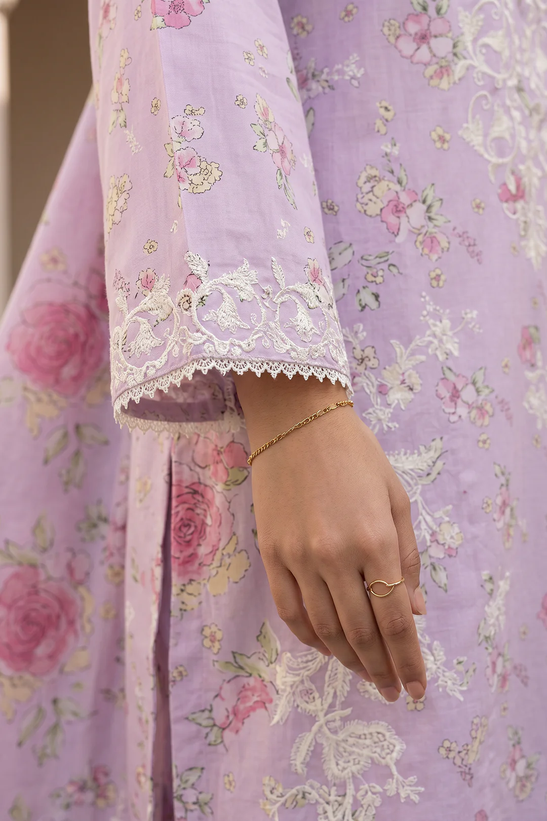 Embroidered Shirt Shalwar Dupatta - 0914 - Image 5