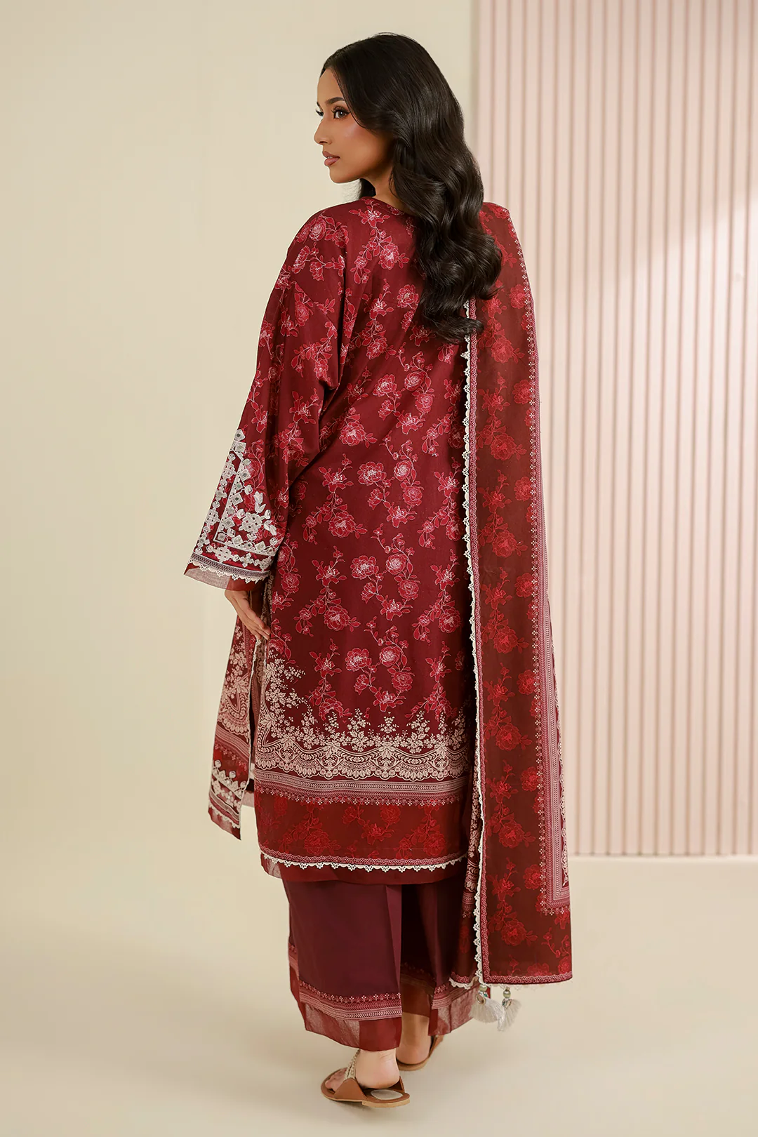 Embroidered Shirt Shalwar Dupatta - 0968 - Image 11