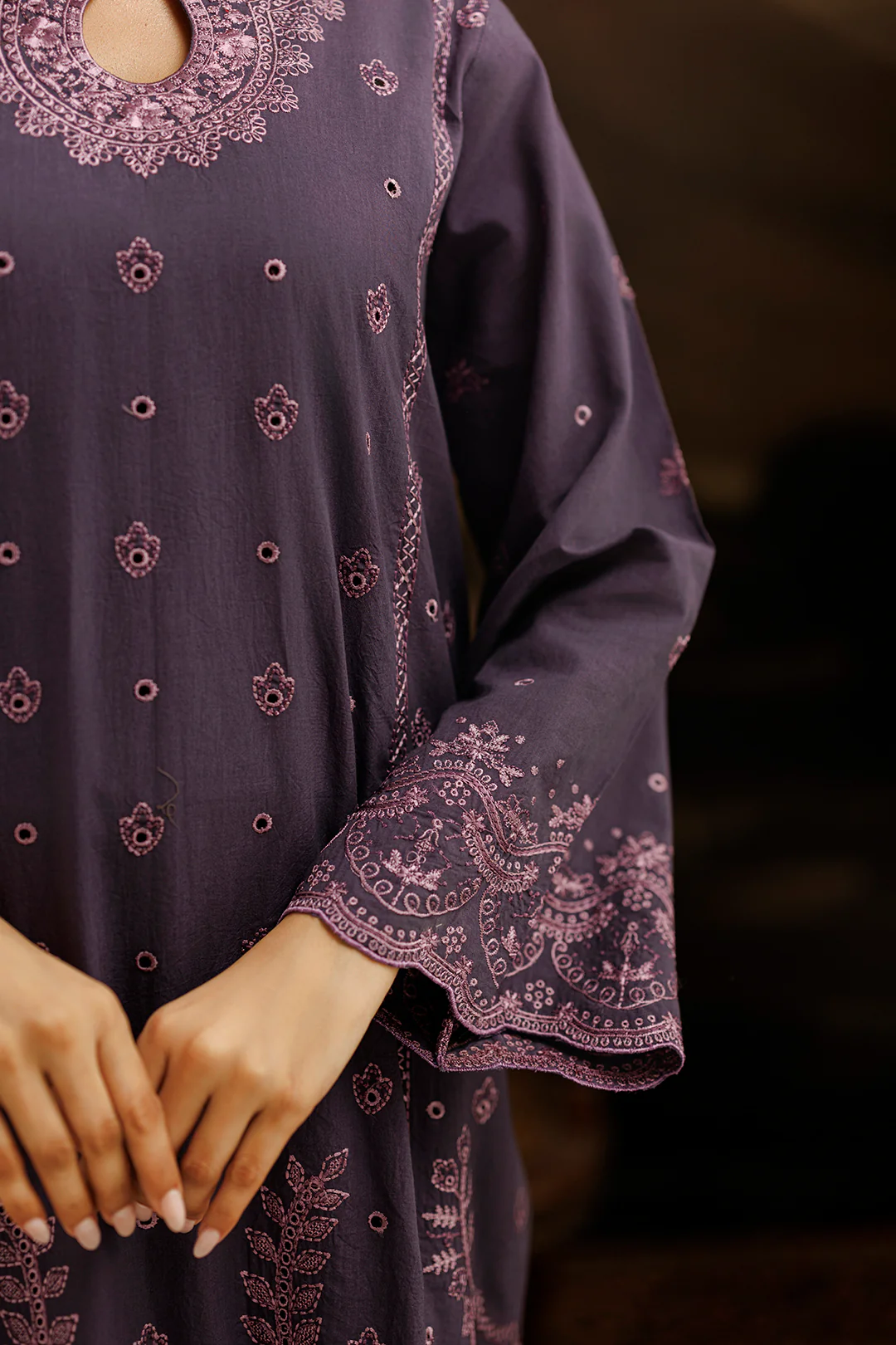 Embroidered Shirt Shalwar Dupatta - 0980 - Image 6