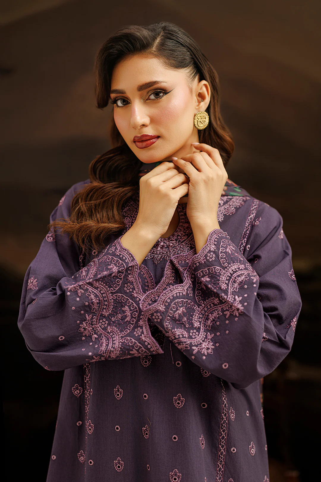 Embroidered Shirt Shalwar Dupatta - 0980 - Image 7