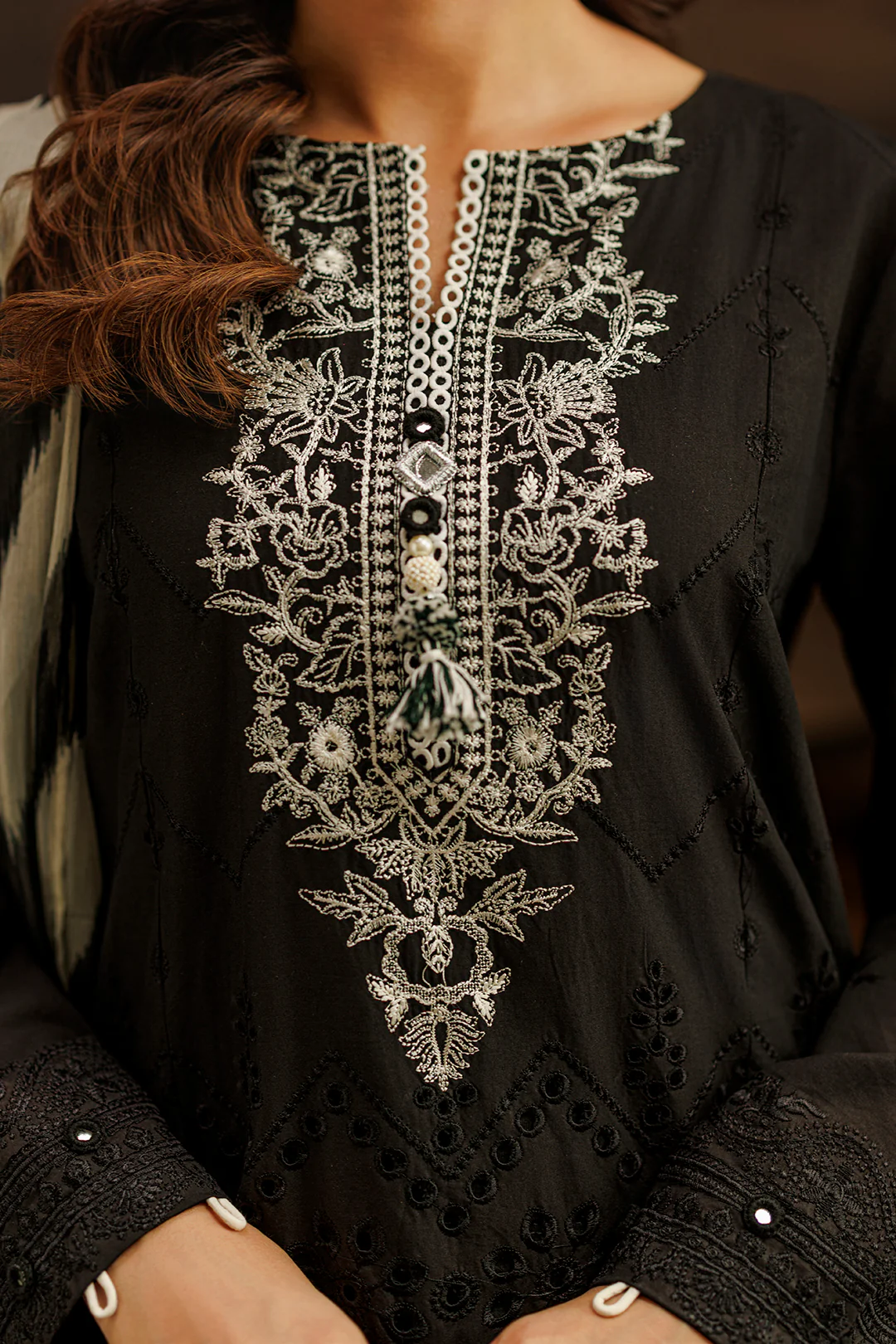 Embroidered Shirt Shalwar Dupatta - 1050 - Image 6