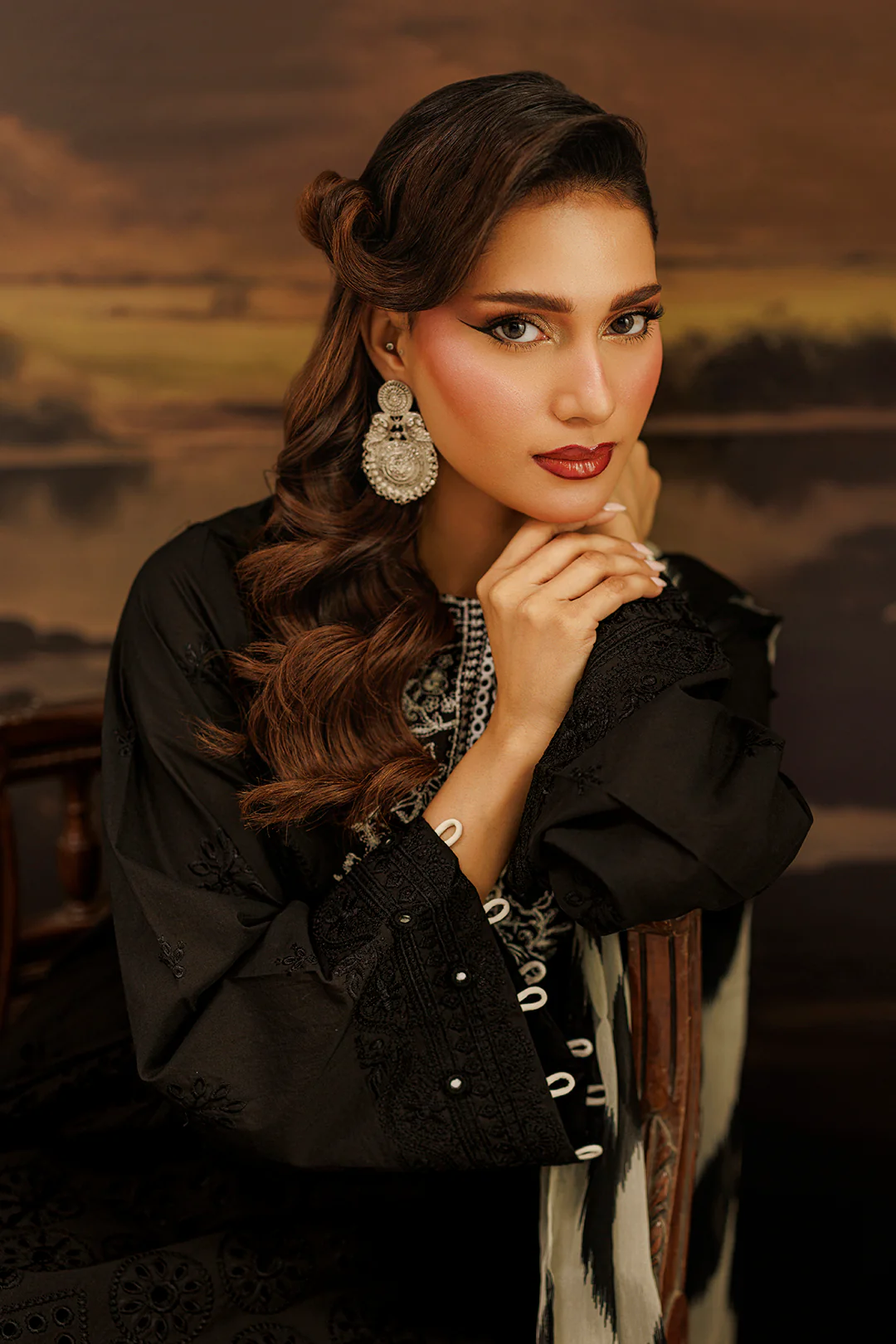 Embroidered Shirt Shalwar Dupatta - 1050 - Image 8