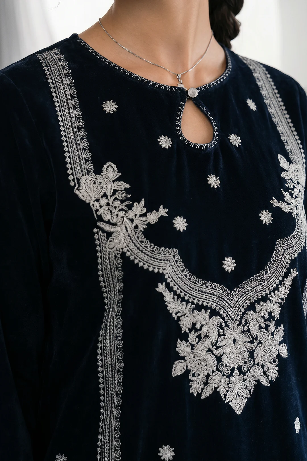 Embroidered Shirt Shalwar Dupatta - 1105 - Image 4
