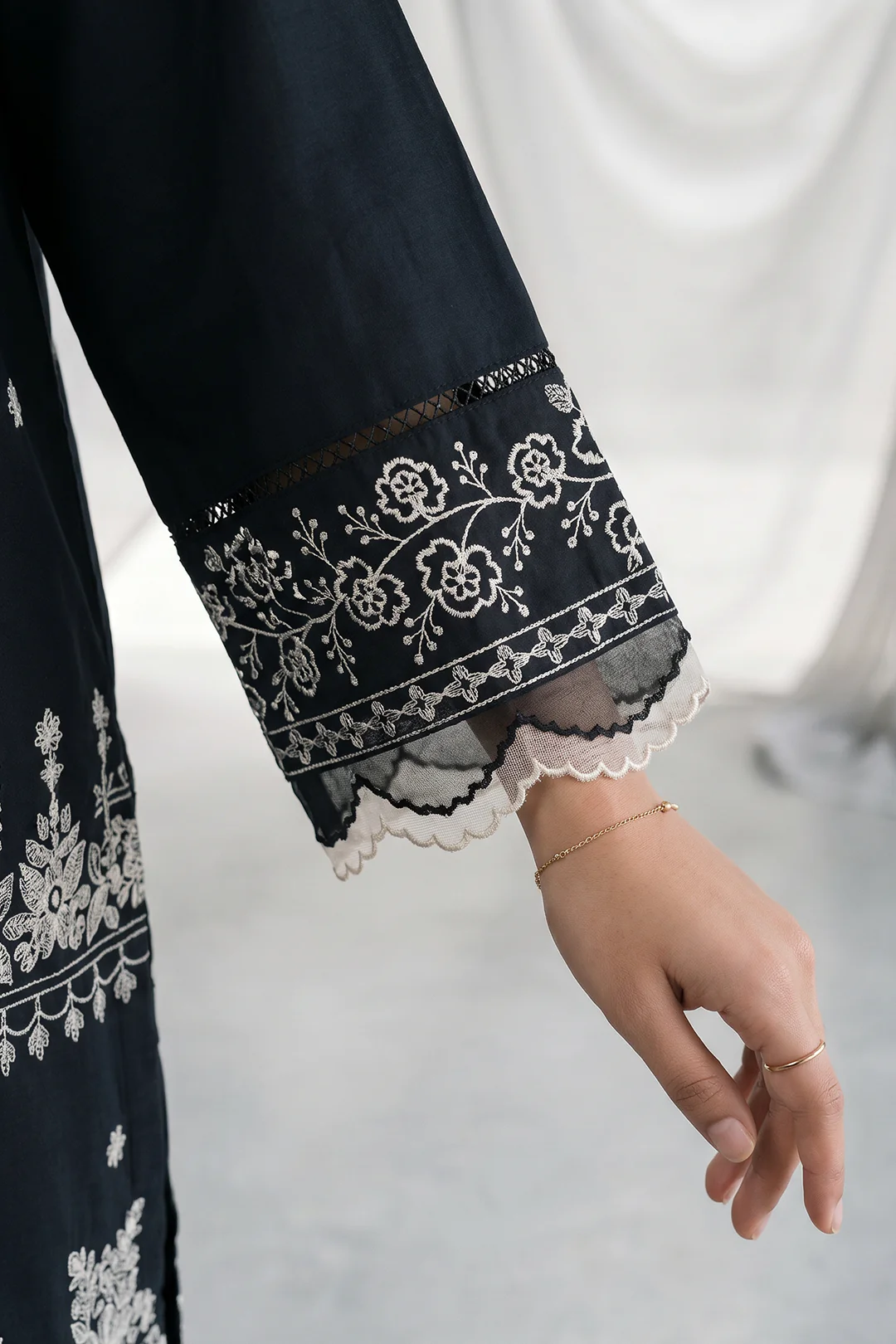 Embroidered Shirt Shalwar Dupatta - 1105 - Image 6