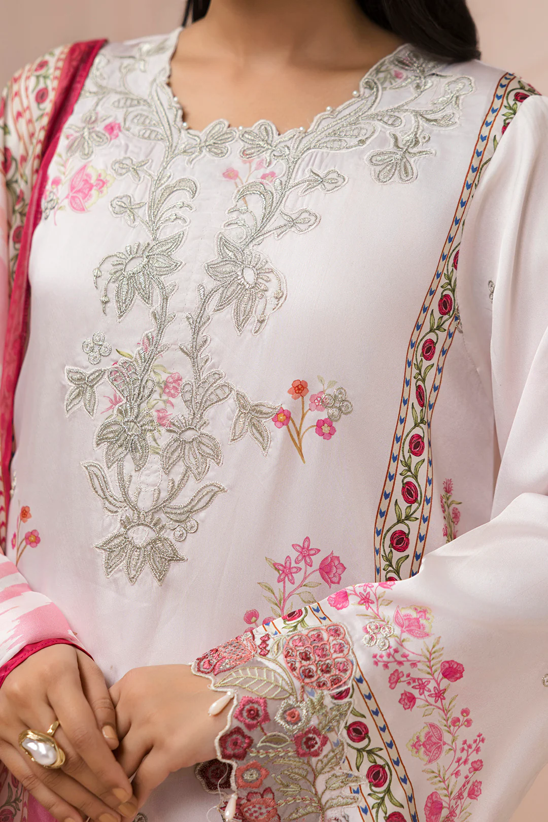 Embroidered Shirt Shalwar Dupatta - 1186 - Image 5