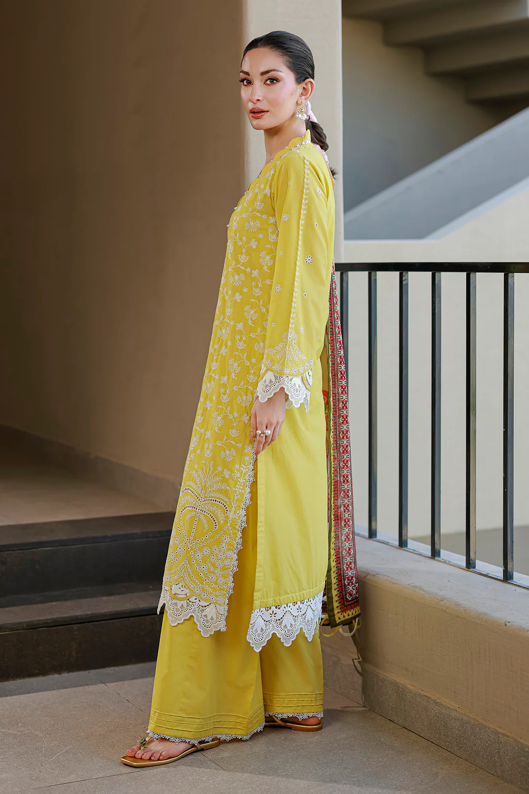 Embroidered Shirt Shalwar Dupatta - 4087 - Image 3