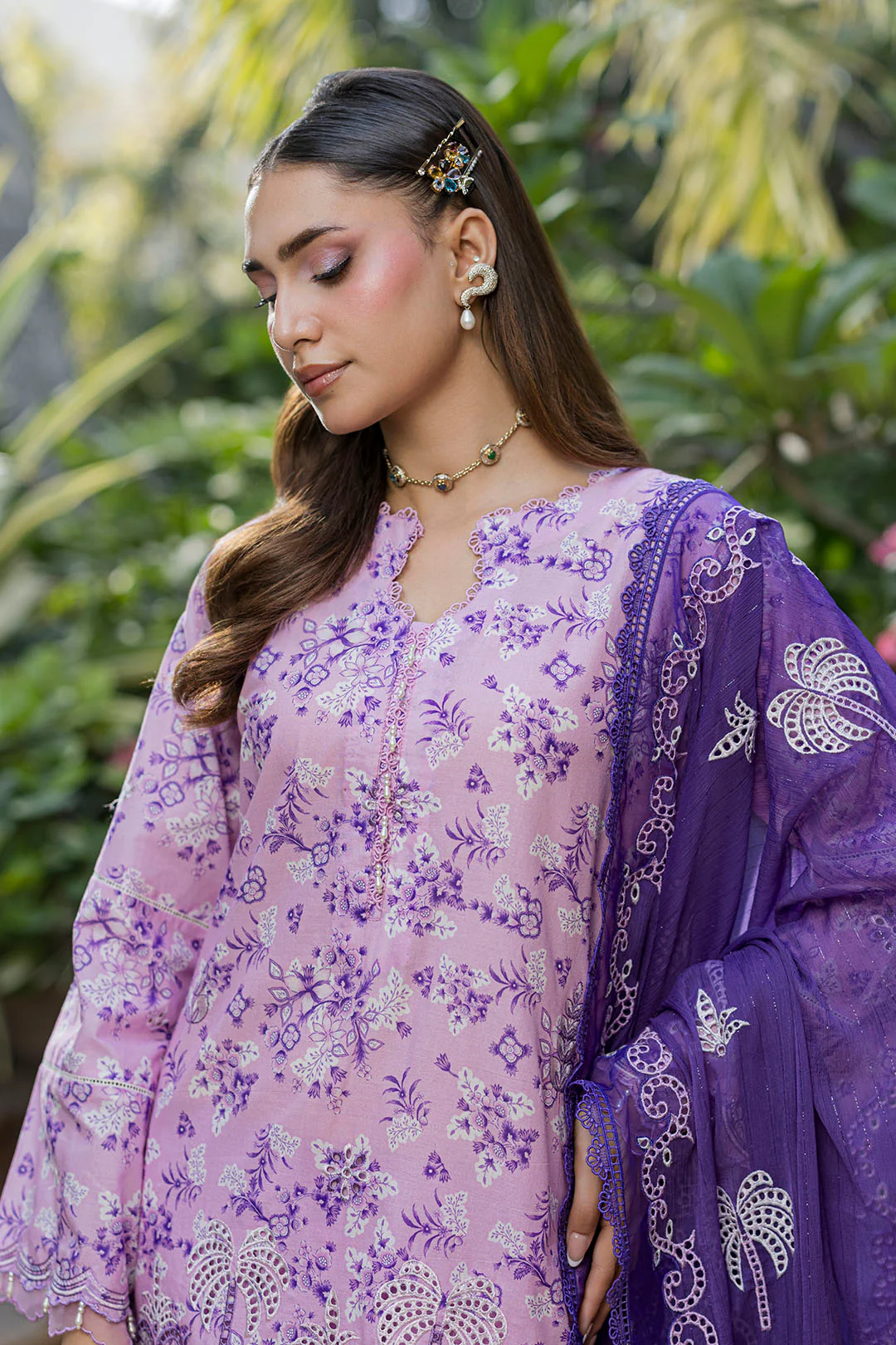 Embroidered Shirt Shalwar Dupatta - 4093 - Image 6