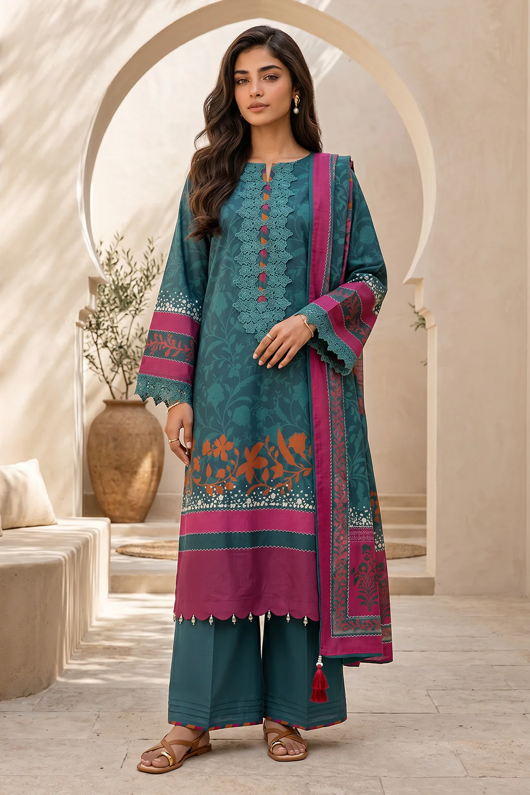 Shirt Shalwar Dupatta - 8040